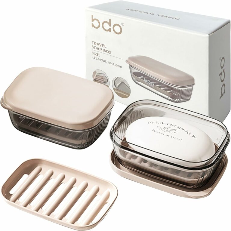 Travel Soap Case, Leakproof Soap Container with Lid