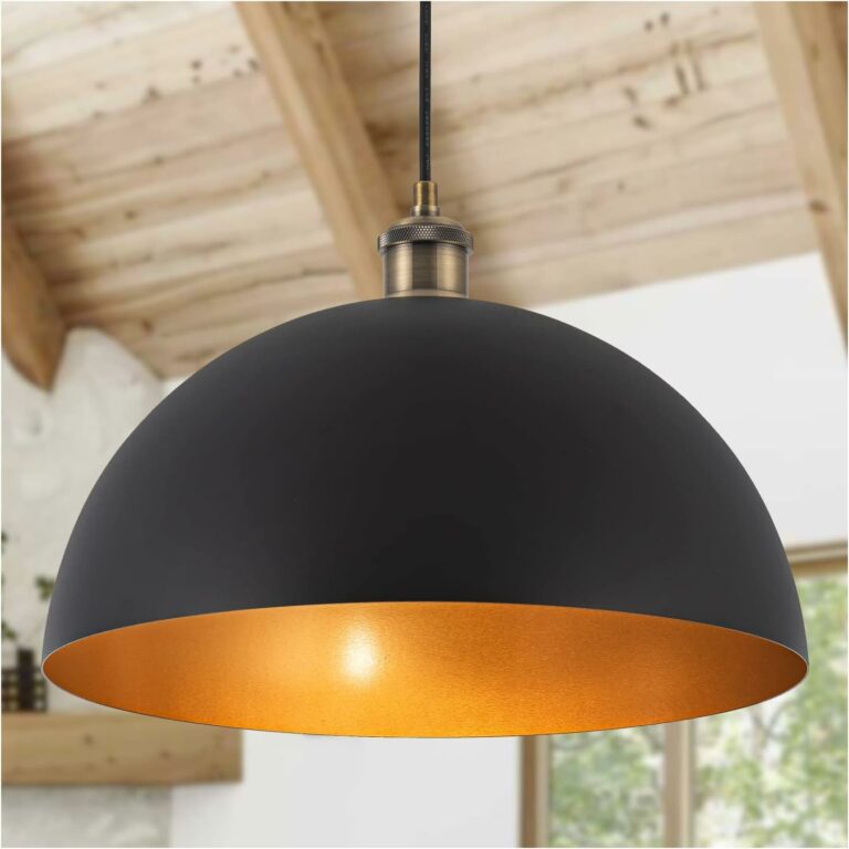 Industrial Black Dome Light