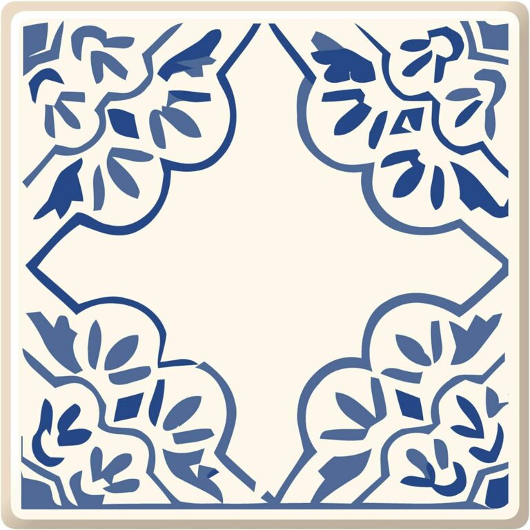 POROMORO Spanish Portuguese Azulejo Style Peel and Stick Backsplash Tile Stickers Set of 16 pcs(3.9_21)