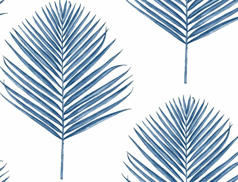 Lillian August Luxe Haven Maui Palm Peel and Stick Wallpaper (Coastal Blue)