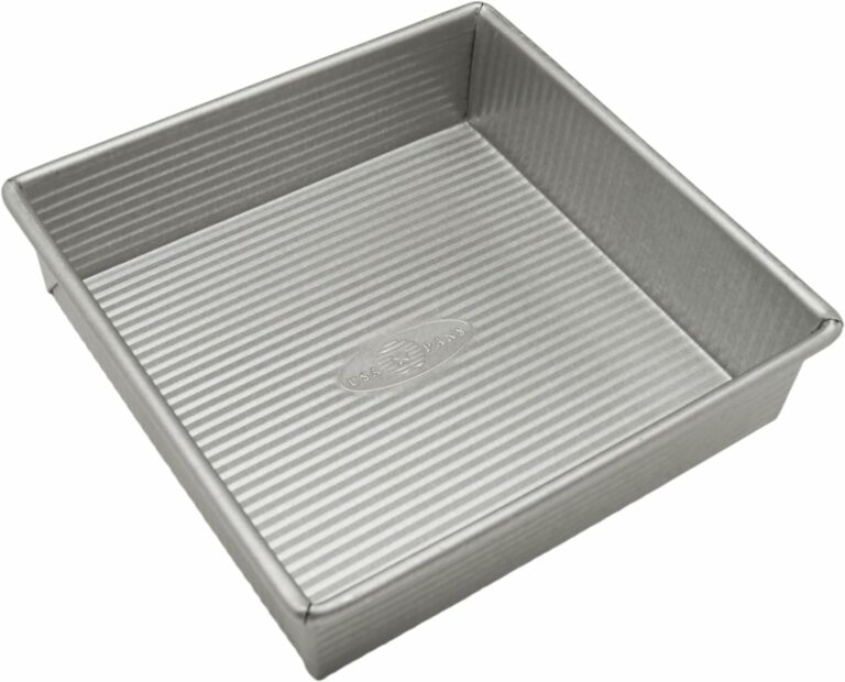 USA Pan Bakeware Square Cake Pan, 8 inch, Nonstick & Quick Release Coating, Made in the USA from Aluminized Steel