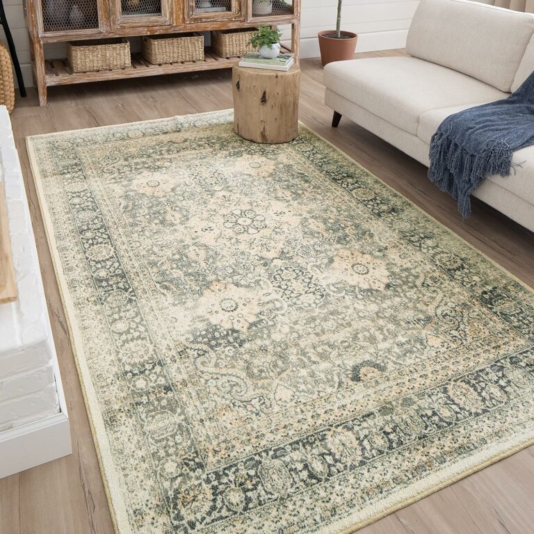 Mohawk Home Quinn Floral Traditional Beige (8′ X 10′) Area Rug