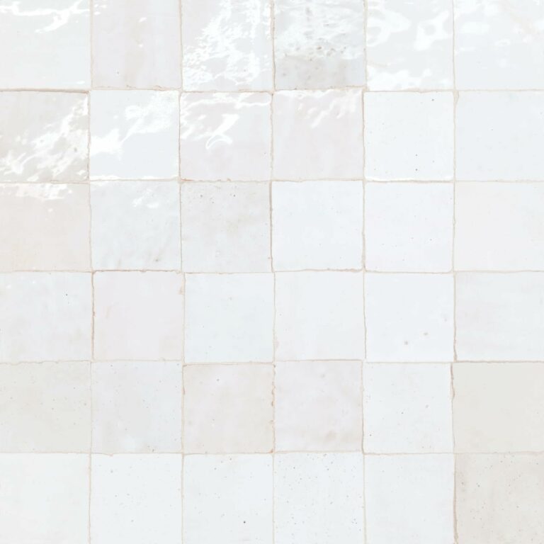 Bedrosians Zagora Square 12 in. x 12 in. Glossy Neige Blanc Ceramic Mosaic Tile