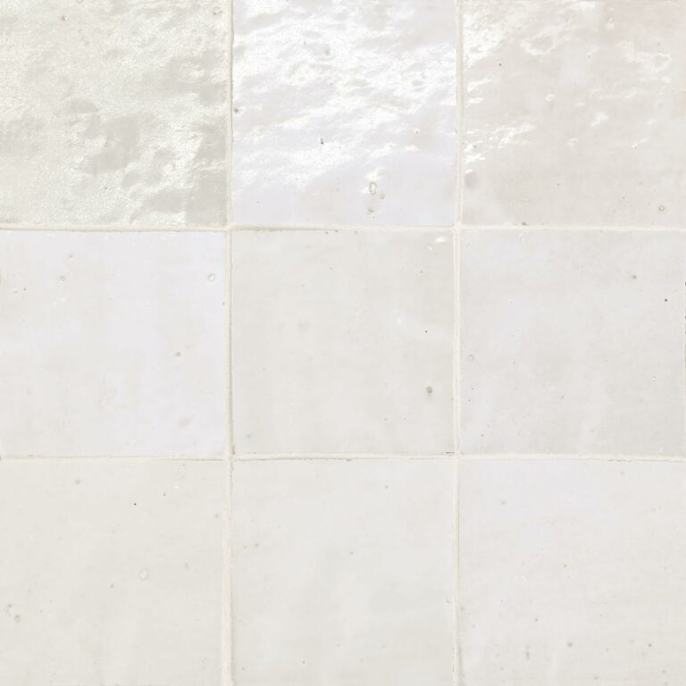 Bedrosians Zagora Square 4 in. x 4 in. Glossy Blanc Ceramic Tile