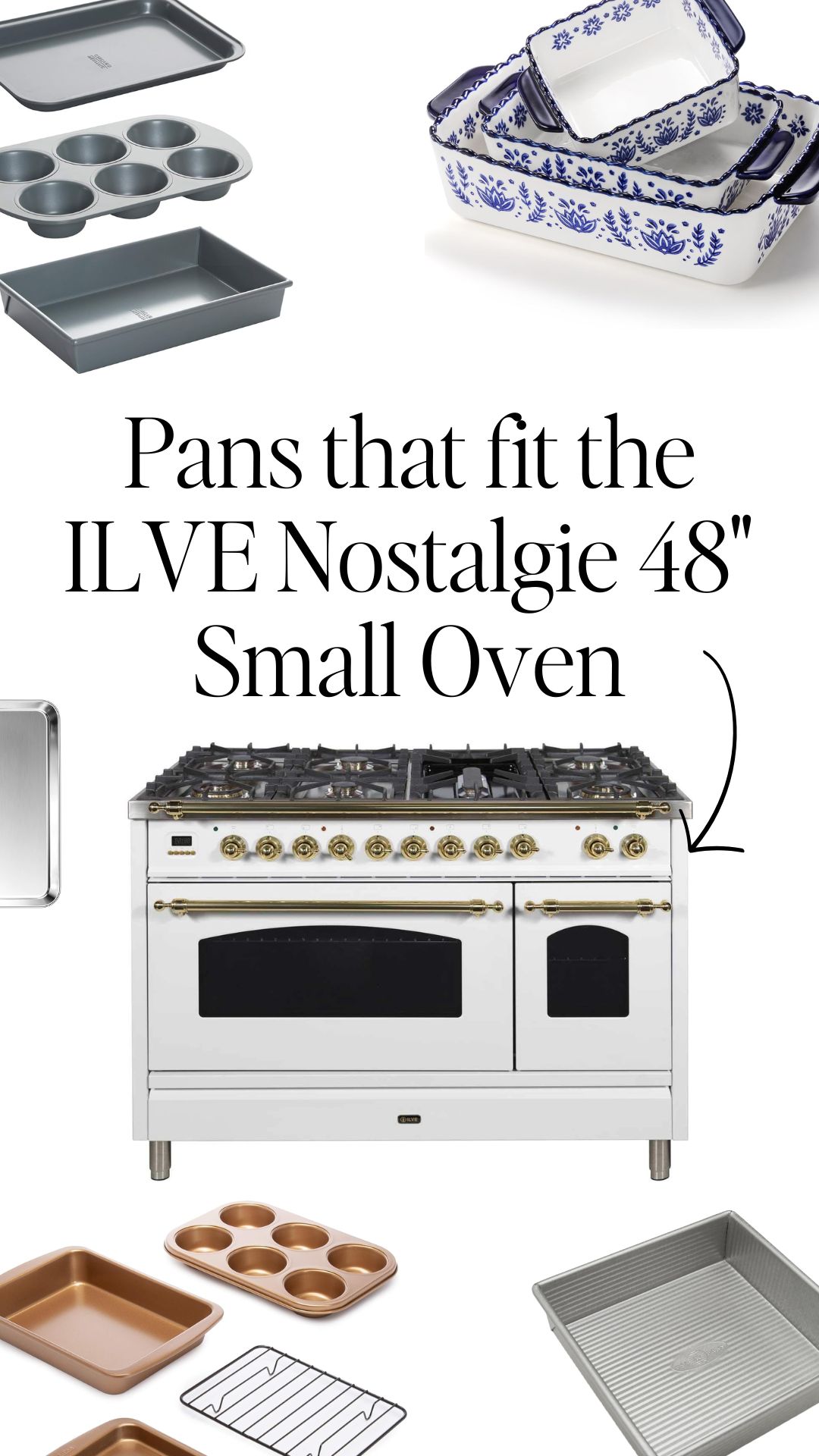 Ilve Nostalgie Small Oven Pans that fit