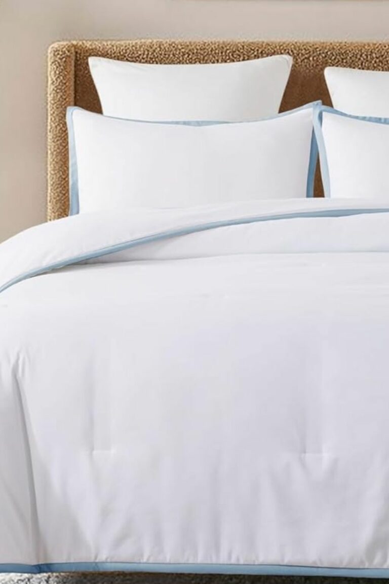 Serena and Lily Border Frame Sateen Duvet Cover Dupe