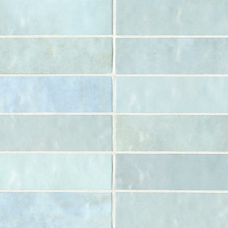 Bedrosians Cloe Gloss Ceramic Tile 2.5″ x 8″, Baby Blue