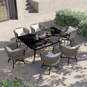 7 seater coastal patio set