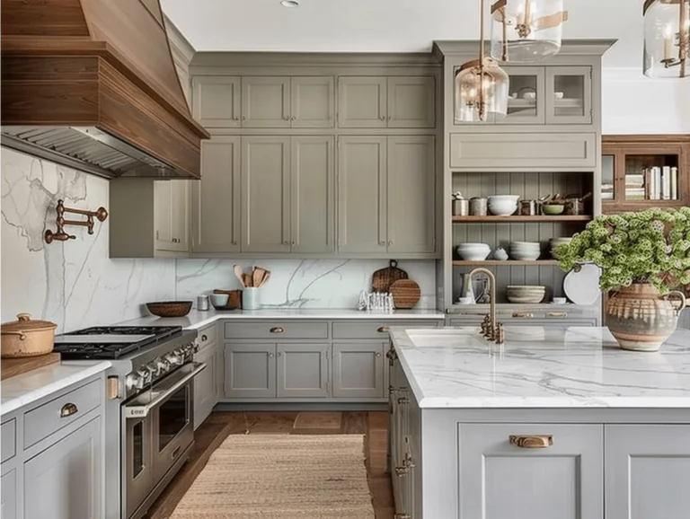 modern gray kitchen cabinets