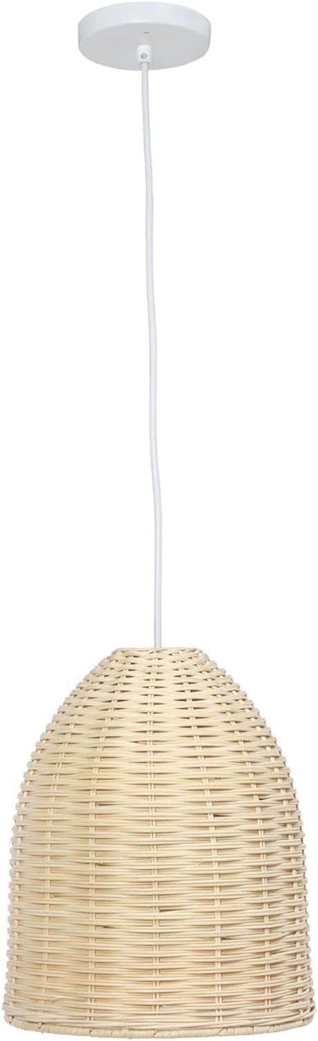 Coastal Dome Rattan Downlight Pendant