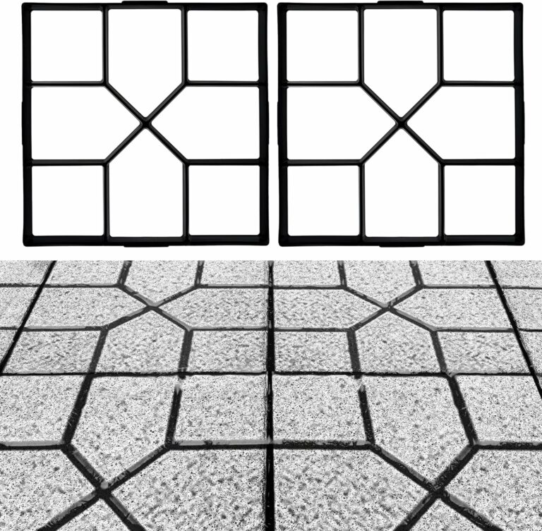 Upgrade Your Garden Pathways with Premium Concrete Molds – 15.7×15.7×1.57 Inch Square Paver Molds for Concrete, 2-Pack – Stepping Stone Molds for Walkways, Driveways, and Courtyards