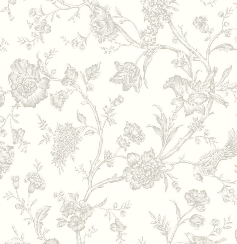 NextWall Jasmine Chinoiserie Peel and Stick Wallpaper (Harbor Mist)