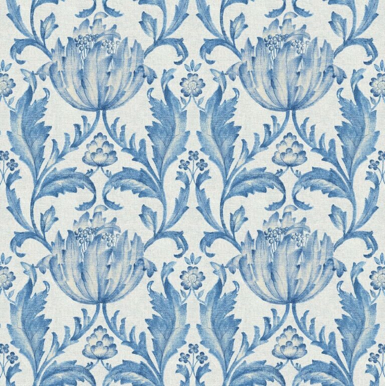 Peel and Stick Wallpaper, Floral Wallpaper for Bedroom, Powder Room, Kitchen, Self Adhesive, Vinyl, 30.75 Sq Ft Coverage (Charmed Beauty Collection, Cornflower)