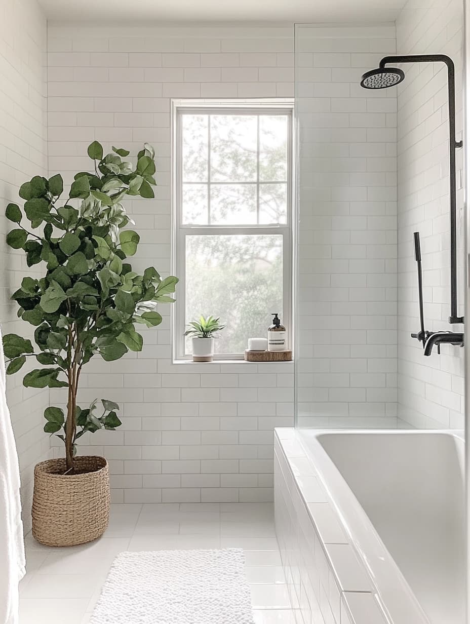 modern black and white bathroom