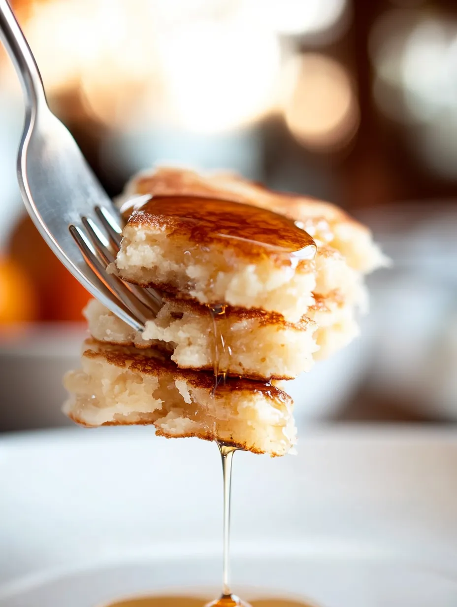 fluffy cottage cheese protein pancakes in a white timeless kitchen