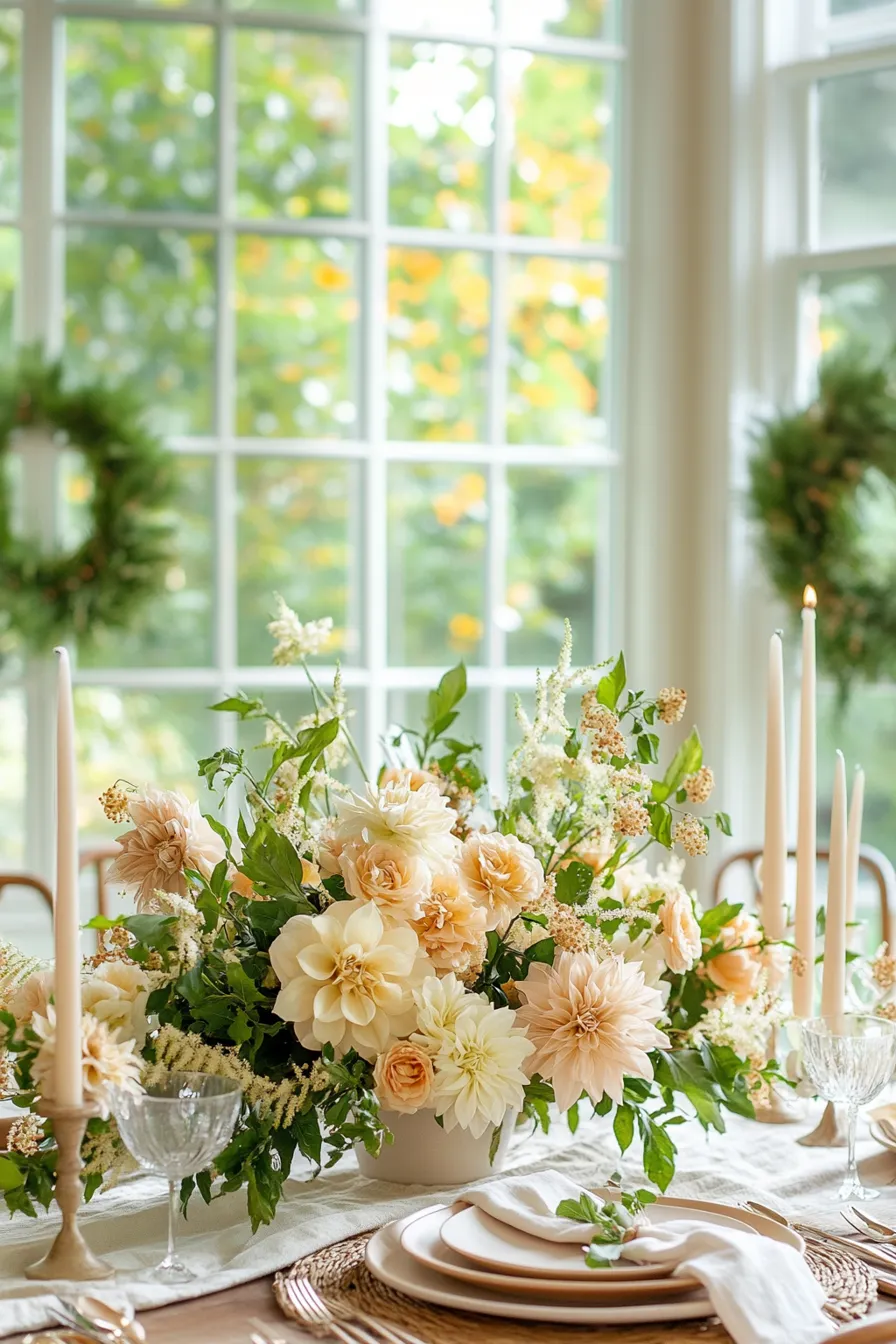 fall tablescape flowers