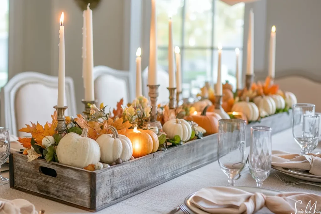 fall tablecsape centerpiece box idea