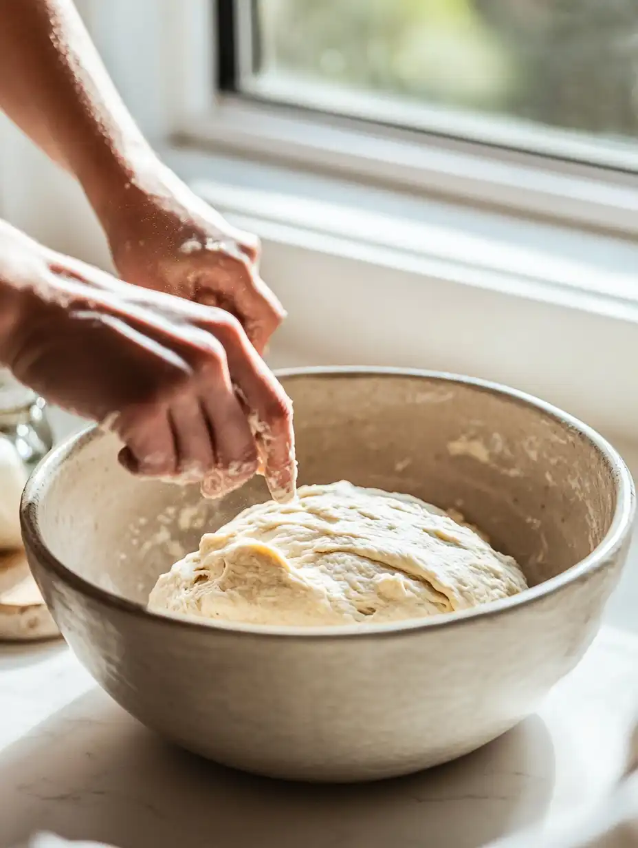 fresh milled sourdough bread dough