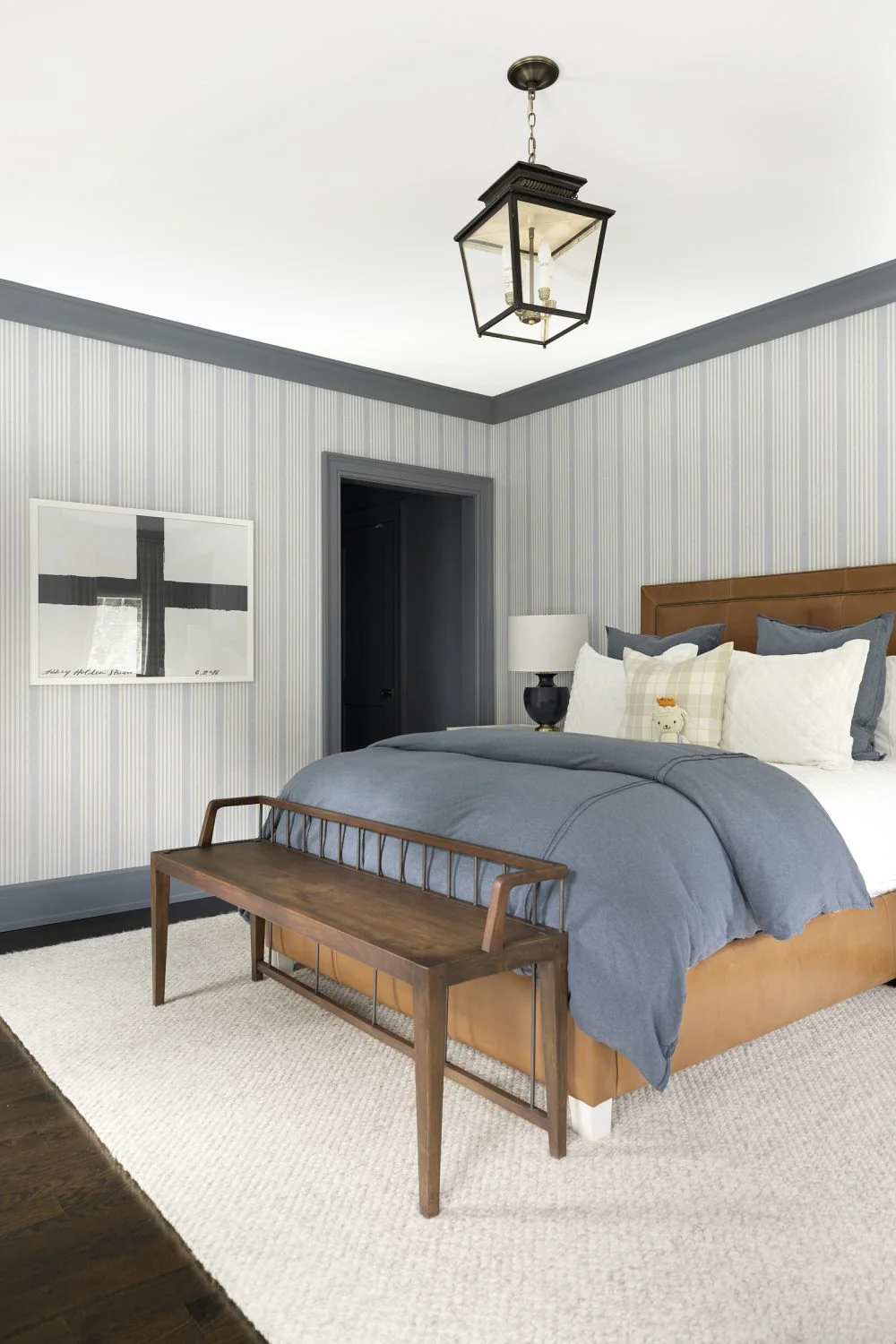 slate trim and wallpaper boys room paint ideas