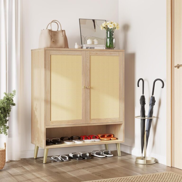 rattan shoe cabinet for entryway