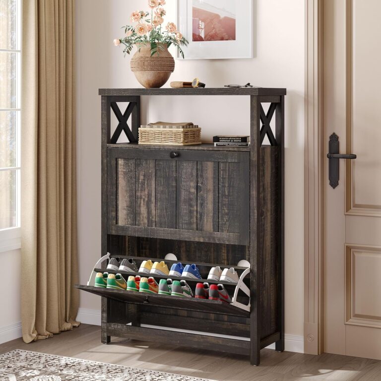 narrow shoe cabinet for entryway