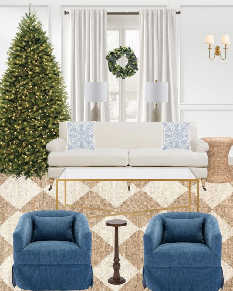 serena and lily dupe holiday living room