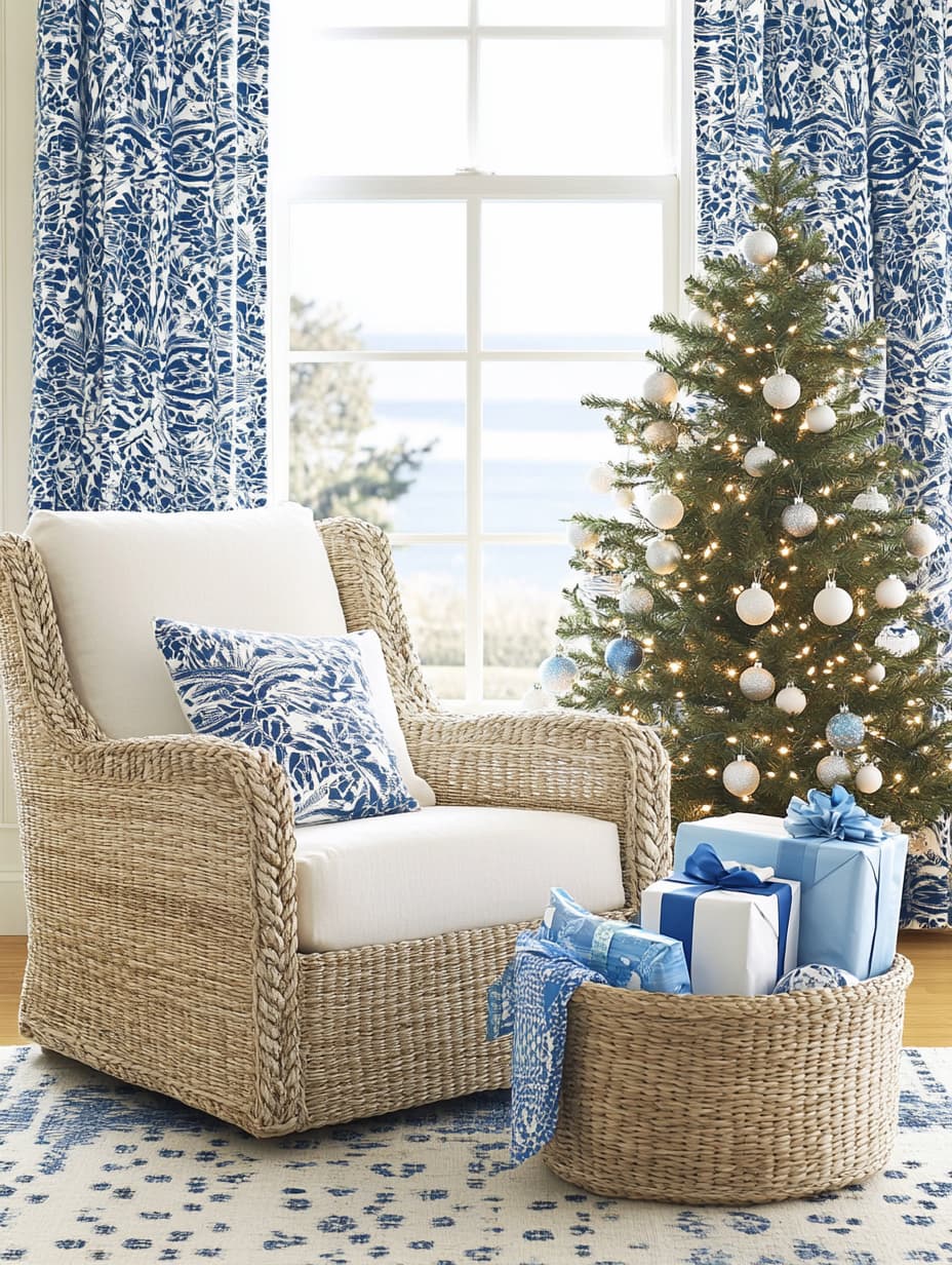 coastal christmas decor inspired by serena and lily