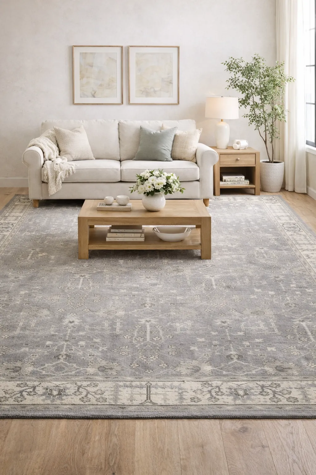 Pottery Barn Reeva Cloud Blue Rug Dupes on Amazon