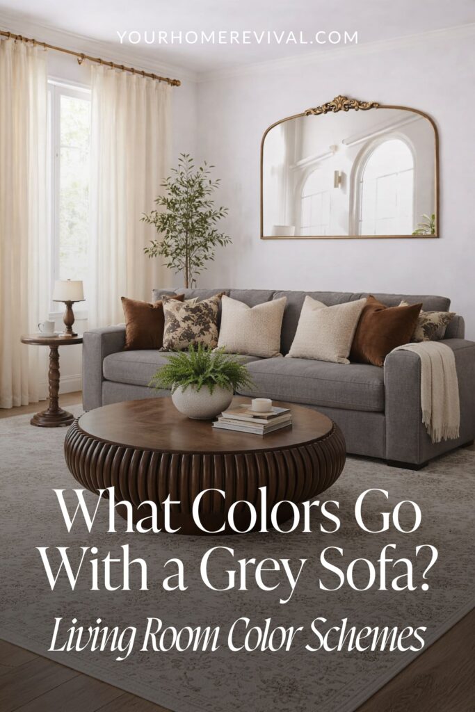 7 Foolproof Color Schemes: What Colors Go With a Grey Sofa